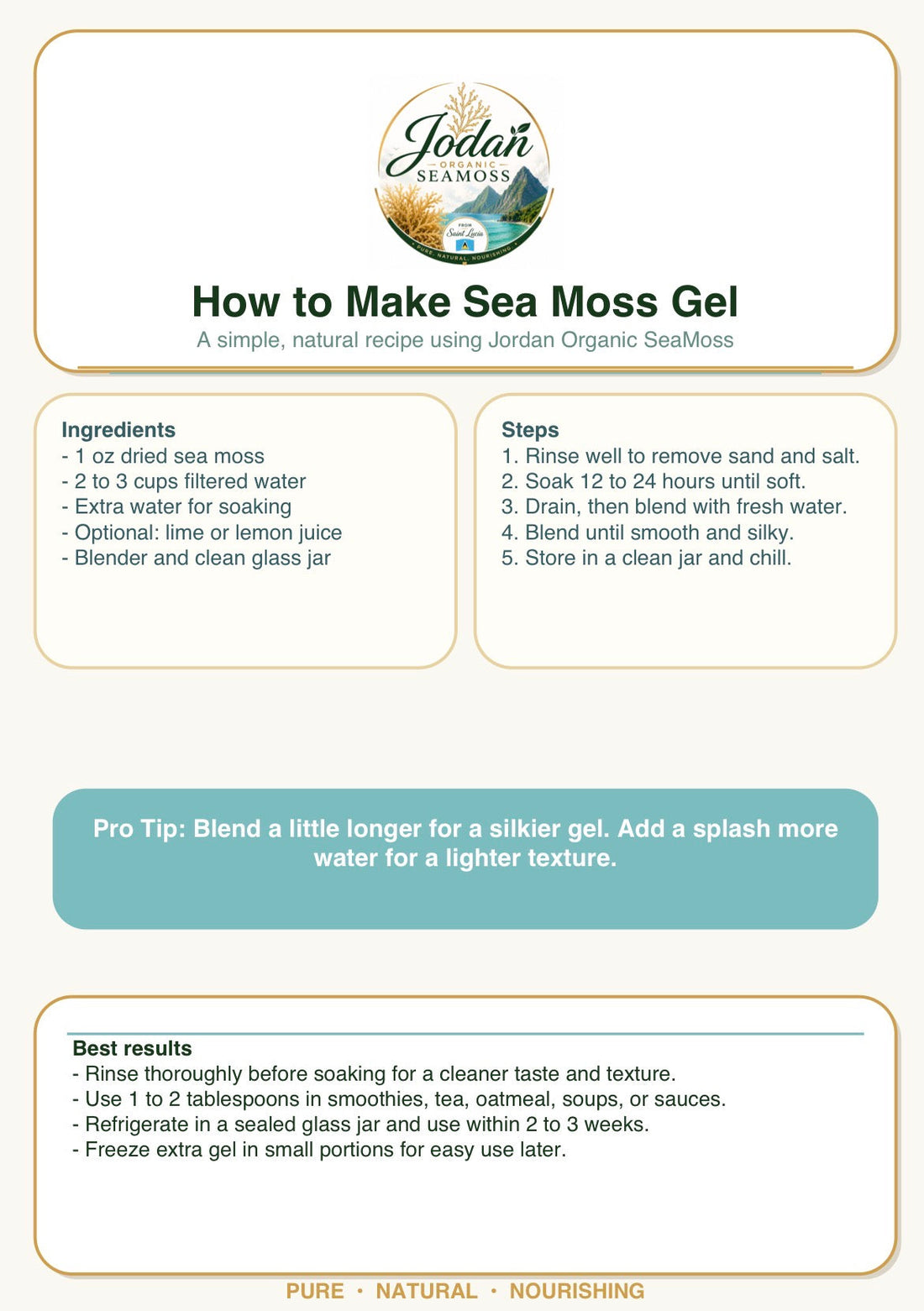 How to make Seamoss Gel