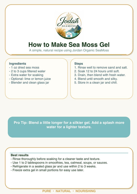 How to make Seamoss Gel